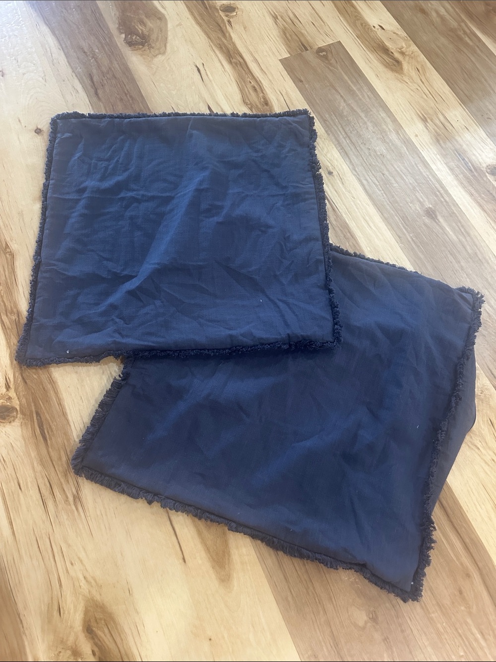Navy Square Throw Pillow Covers Set of 2